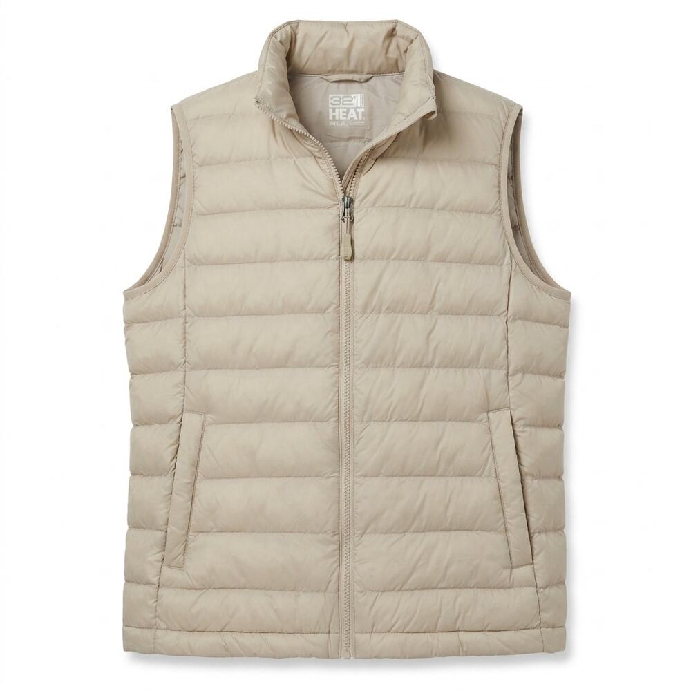 32 Degrees Collared Full Zip Sleeveless Lightweight Jacket Women Size M